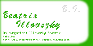 beatrix illovszky business card